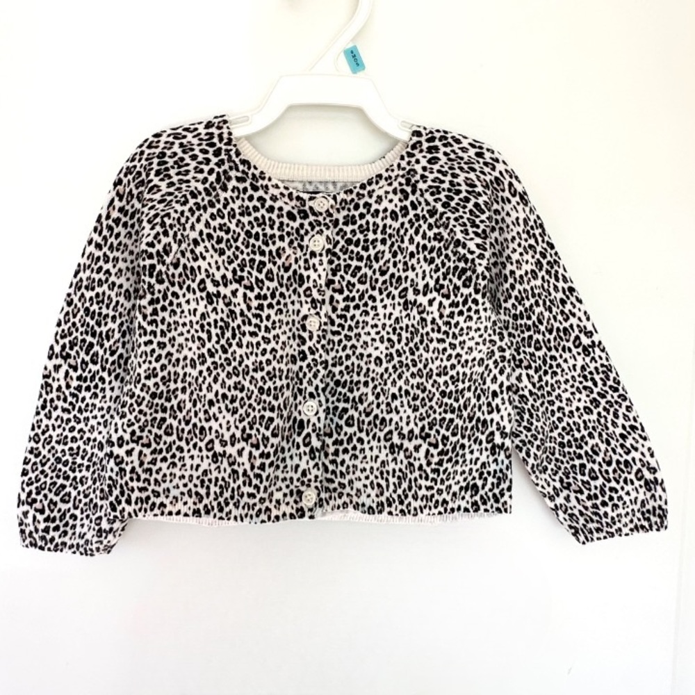 Baby Gap Girls Leopard Print Cardigan Sweater